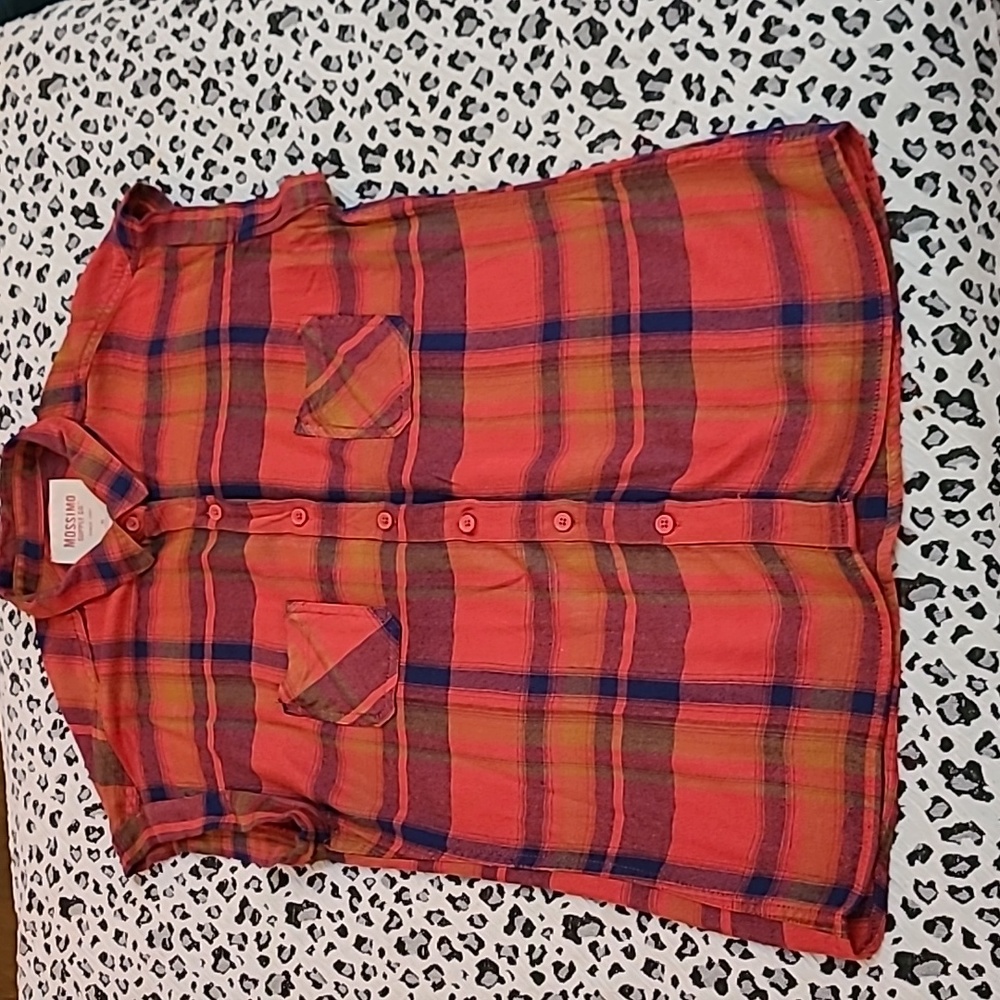 Mossimo/Plad botton dawn shirt/ orange   size XS